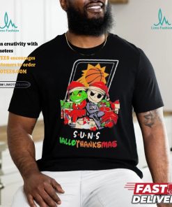 Grinch And Jack Phoenix Suns Friends HalloThanksMas Shirt