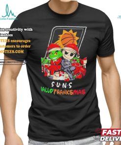 Grinch And Jack Phoenix Suns Friends HalloThanksMas Shirt