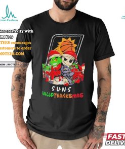Grinch And Jack Phoenix Suns Friends HalloThanksMas Shirt