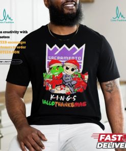 Grinch And Jack Sacramento Kings Friends HalloThanksMas Shirt
