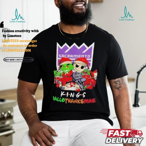 Grinch And Jack Sacramento Kings Friends HalloThanksMas Shirt