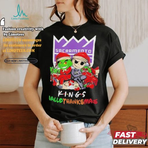Grinch And Jack Sacramento Kings Friends HalloThanksMas Shirt