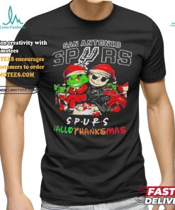 Grinch And Jack San Antonio Spurs HalloThanksMas Shirt