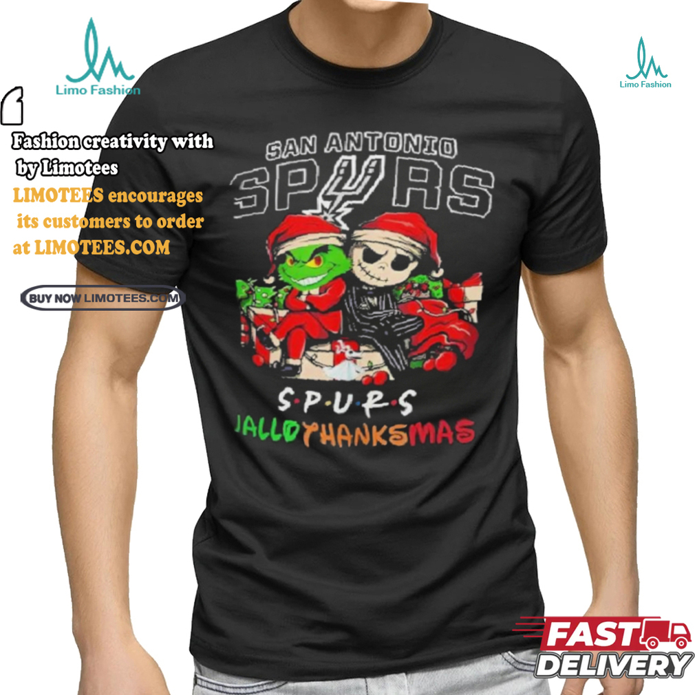 Grinch And Jack San Antonio Spurs HalloThanksMas Shirt Grinch And Jack San Antonio Spurs HalloThanksMas Shirt
