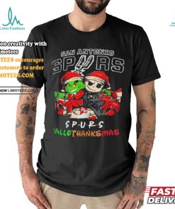 Grinch And Jack San Antonio Spurs HalloThanksMas Shirt