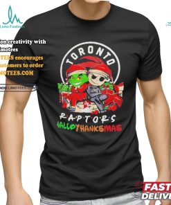 Grinch And Jack Skellington Toronto Raptors Friends Hallothanksmas Shirt