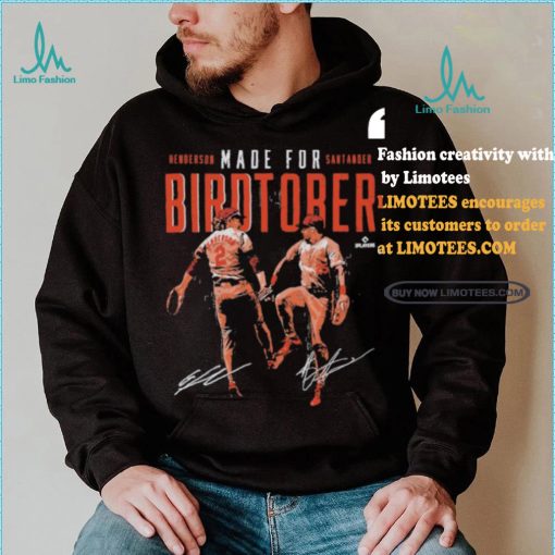 Gunnar henderson & anthony santander baltimore made for birdtober signatures shirt