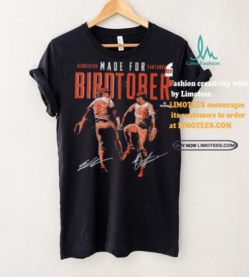 Gunnar henderson & anthony santander baltimore made for birdtober signatures shirt