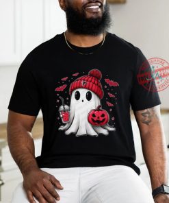 Halloween Atlanta Falcons NFL Football Fan Ghost with Pumpkin shirt