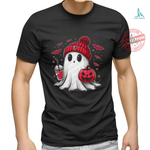 Halloween Atlanta Falcons NFL Football Fan Ghost with Pumpkin shirt