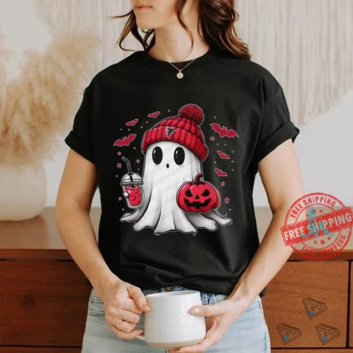 Halloween Atlanta Falcons NFL Football Fan Ghost with Pumpkin shirt