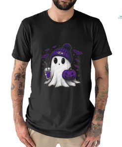 Halloween Baltimore Ravens NFL Football Fan Ghost with Pumpkin shirt