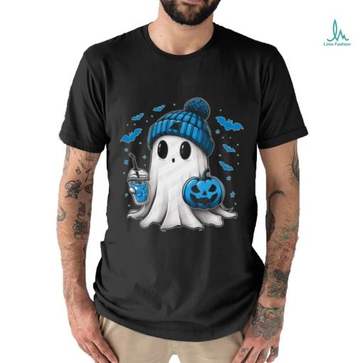 Halloween Carolina Panthers NFL Football Fan Ghost with Pumpkin shirt