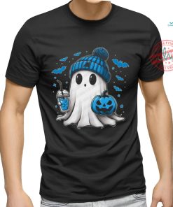 Halloween Carolina Panthers NFL Football Fan Ghost with Pumpkin shirt