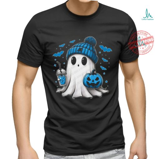 Halloween Carolina Panthers NFL Football Fan Ghost with Pumpkin shirt