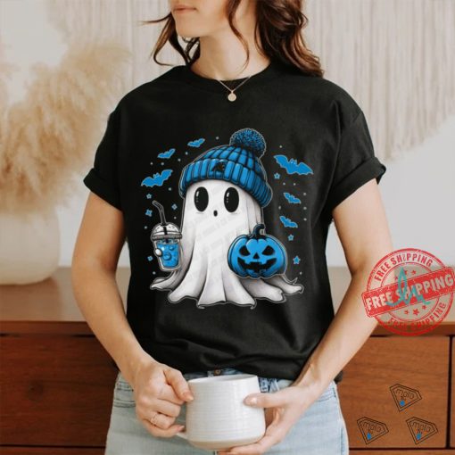 Halloween Carolina Panthers NFL Football Fan Ghost with Pumpkin shirt