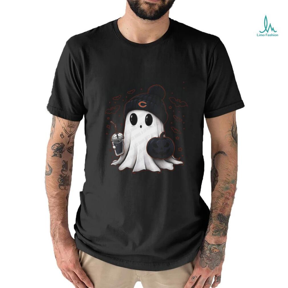 Halloween Chicago Bears NFL Football Fan Ghost with Pumpkin shirt Halloween Chicago Bears NFL Football Fan Ghost with Pumpkin shirt