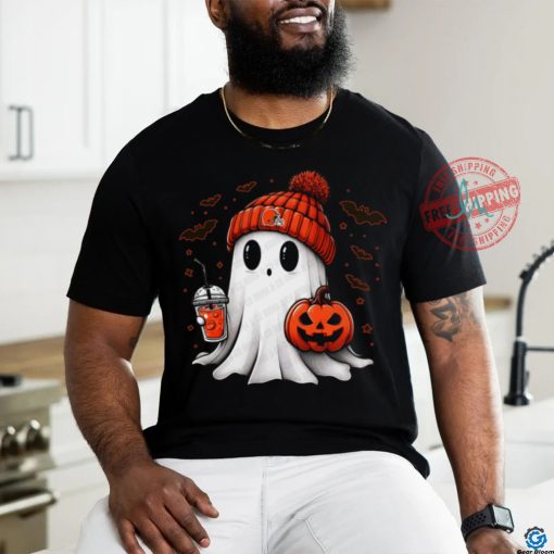 Halloween Cleveland Browns NFL Football Fan Ghost with Pumpkin shirt