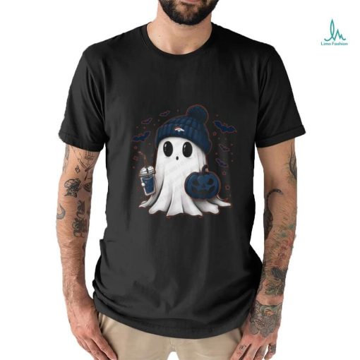 Halloween Denver Broncos NFL Football Fan Ghost with Pumpkin shirt