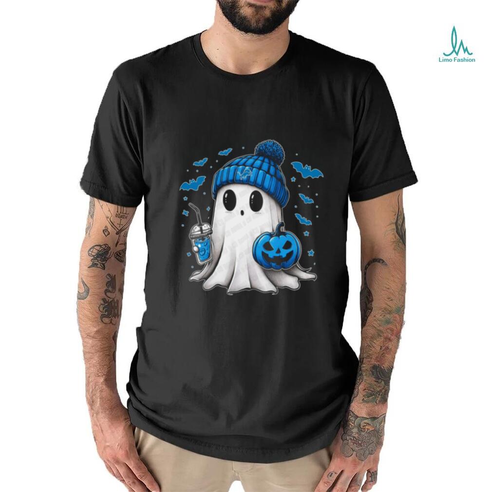 Halloween Detroit Lions NFL Football Fan Ghost with Pumpkin shirt Halloween Detroit Lions NFL Football Fan Ghost with Pumpkin shirt