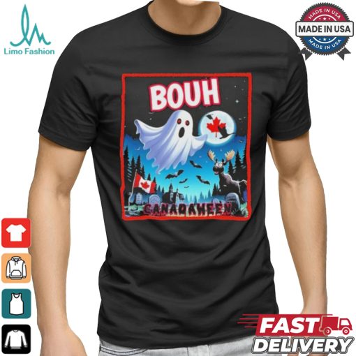 Halloween Ghost In Canada Says Boo In French Canadian T Shirt