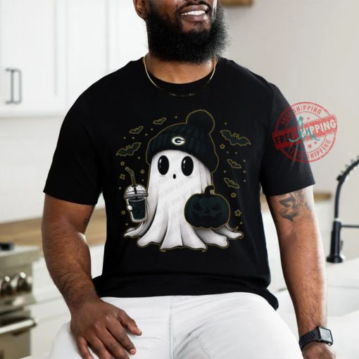 Halloween Green Bay Packers NFL Football Fan Ghost with Pumpkin shirt
