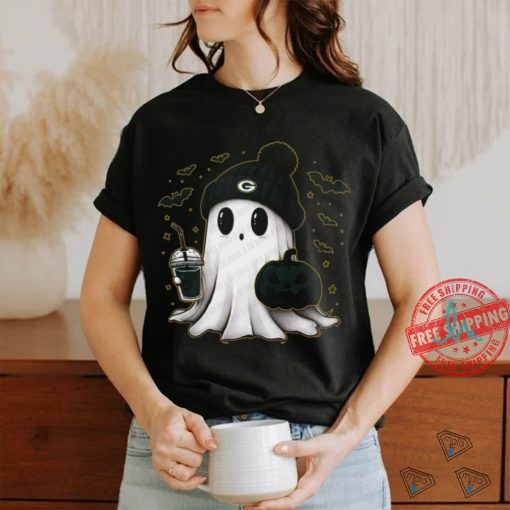 Halloween Green Bay Packers NFL Football Fan Ghost with Pumpkin shirt
