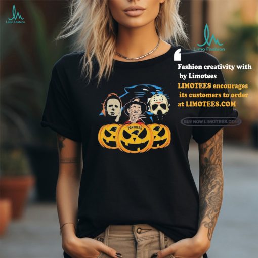 Halloween Horror Movie Pumpkin Carolina Panthers Shirt