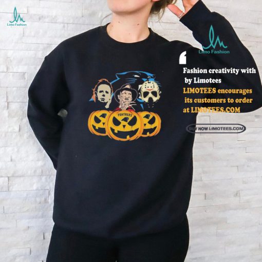 Halloween Horror Movie Pumpkin Carolina Panthers Shirt