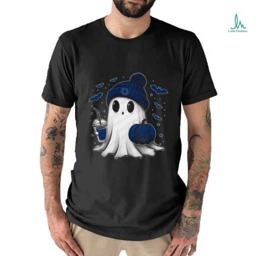 Halloween Indianapolis Colts NFL Football Fan Ghost with Pumpkin shirt