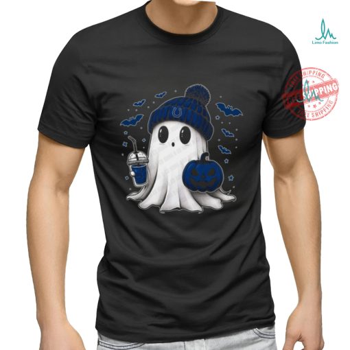 Halloween Indianapolis Colts NFL Football Fan Ghost with Pumpkin shirt