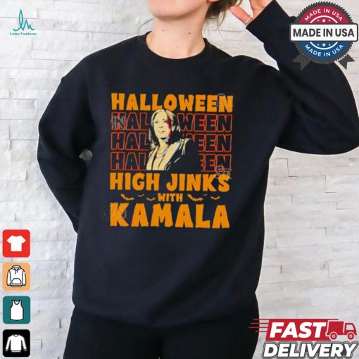 Halloween Kamala Harris high jinks with Kamala shirt