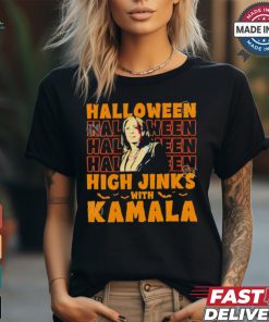 Halloween Kamala Harris high jinks with Kamala shirt