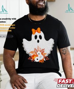 Halloween Lace Ghost Spooky Coquette Orange Bow shirt, hoodie, sweater, long sleeve and tank top Halloween Lace Ghost Spooky Coquette Orange Bow shirt