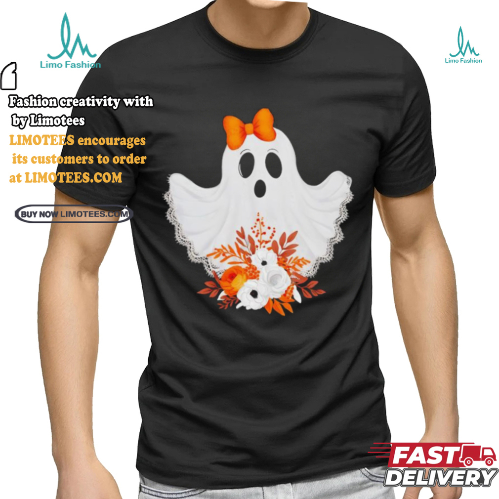 Halloween Lace Ghost Spooky Coquette Orange Bow shirt Halloween Lace Ghost Spooky Coquette Orange Bow shirt