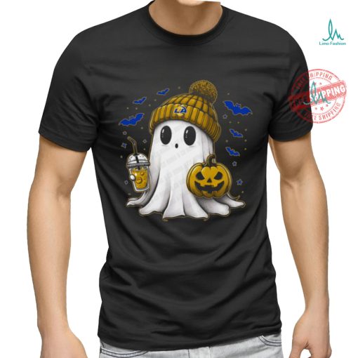 Halloween Los Angeles Rams NFL Football Fan Ghost with Pumpkin shirt