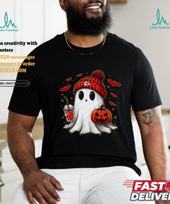 Halloween NFL Football Fan Ghost with Pumpkin kansas city shirt