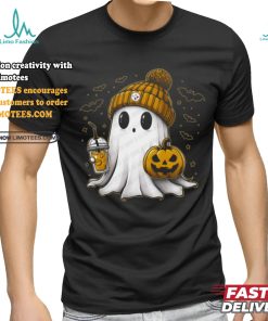 Halloween NFL Football Fan Ghost with Pumpkin shirt