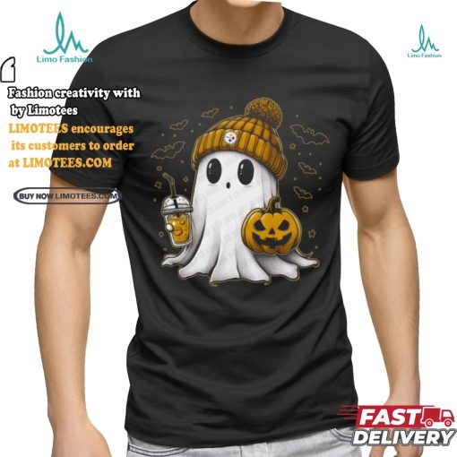 Halloween NFL Football Fan Ghost with Pumpkin shirt