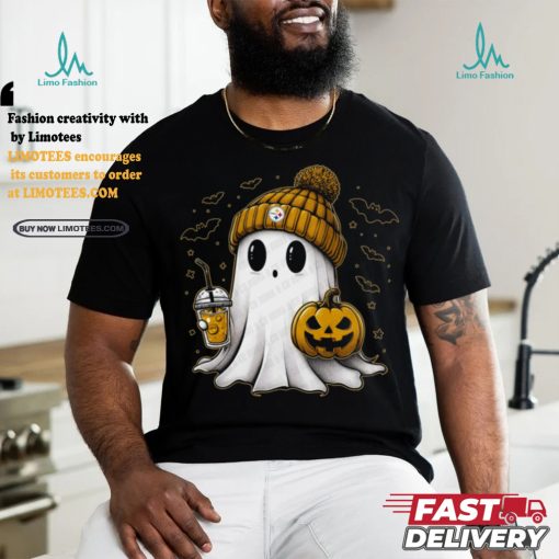 Halloween NFL Football Fan Ghost with Pumpkin shirt