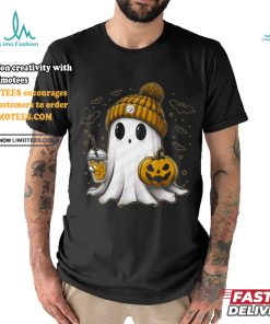 Halloween NFL Football Fan Ghost with Pumpkin shirt