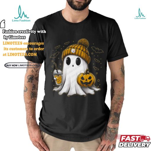 Halloween NFL Football Fan Ghost with Pumpkin shirt