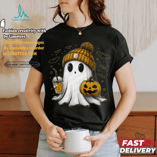 Halloween NFL Football Fan Ghost with Pumpkin shirt