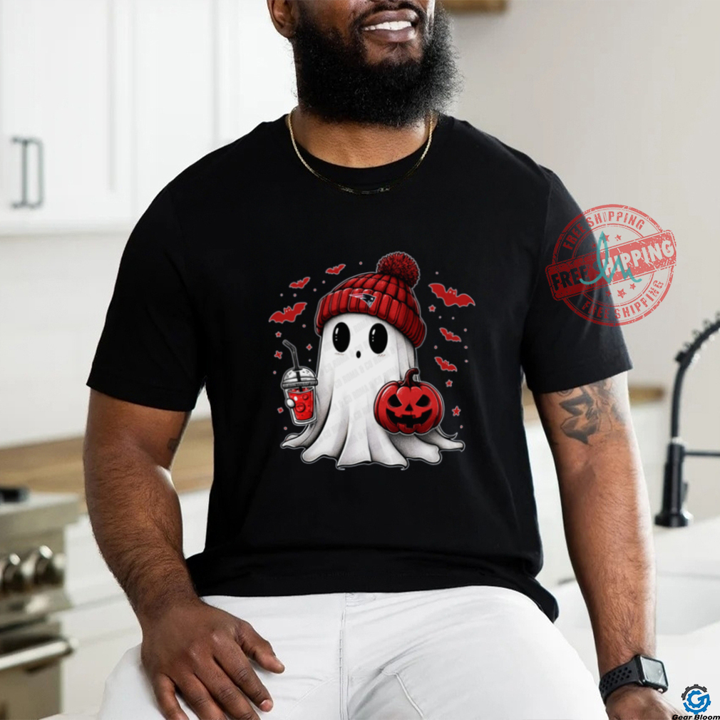 Halloween New England Patriots NFL Football Fan Ghost with Pumpkin shirt Halloween New England Patriots NFL Football Fan Ghost with Pumpkin shirt