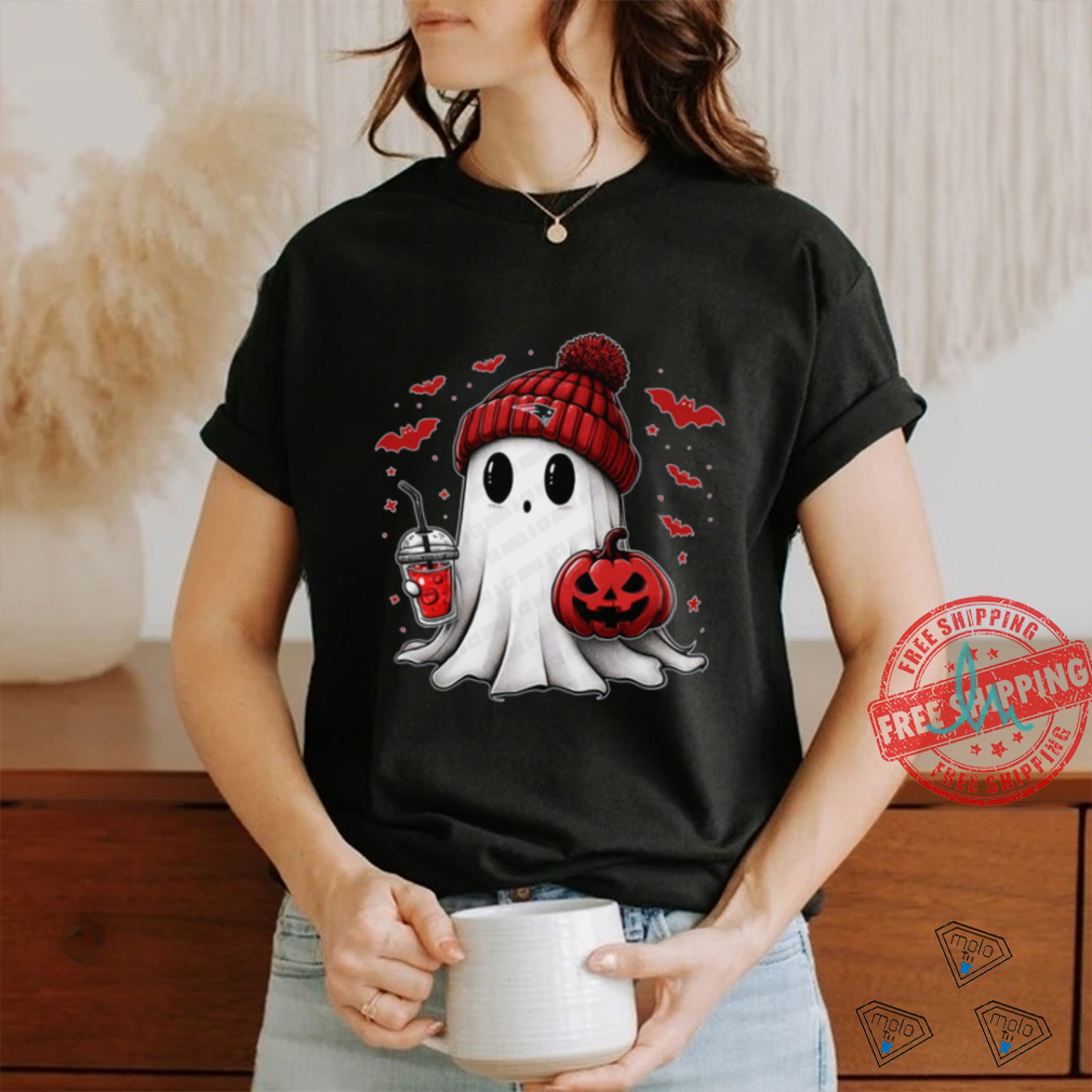 Halloween New England Patriots NFL Football Fan Ghost with Pumpkin shirt Halloween New England Patriots NFL Football Fan Ghost with Pumpkin shirt