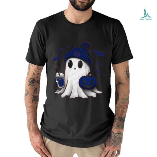 Halloween New York Giants NFL Football Fan Ghost with Pumpkin shirt