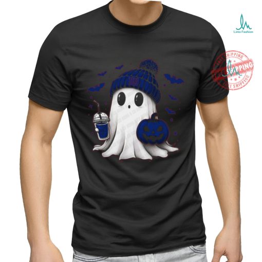 Halloween New York Giants NFL Football Fan Ghost with Pumpkin shirt