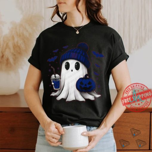 Halloween New York Giants NFL Football Fan Ghost with Pumpkin shirt