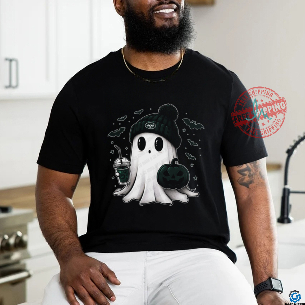 Halloween New York Jets NFL Football Fan Ghost with Pumpkin shirt Halloween New York Jets NFL Football Fan Ghost with Pumpkin shirt