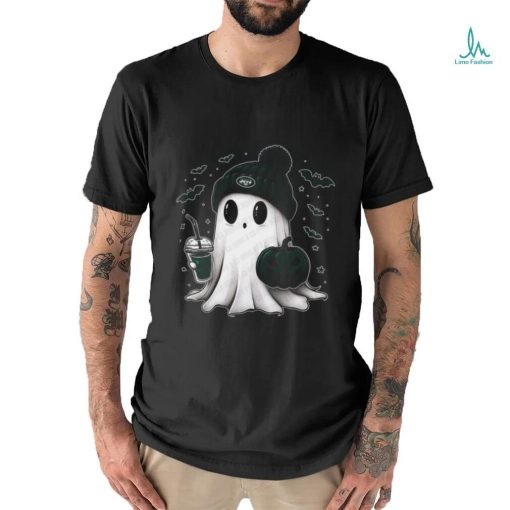 Halloween New York Jets NFL Football Fan Ghost with Pumpkin shirt